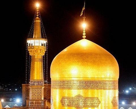 عکس حرم امام رضا در شب میلاد