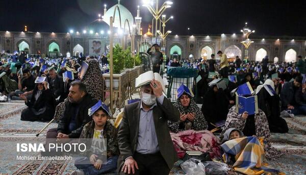 عکس حرم امام رضا در شب قدر