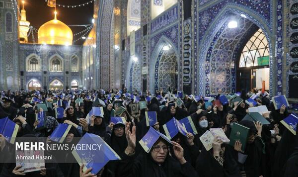 عکس حرم امام رضا در شب قدر