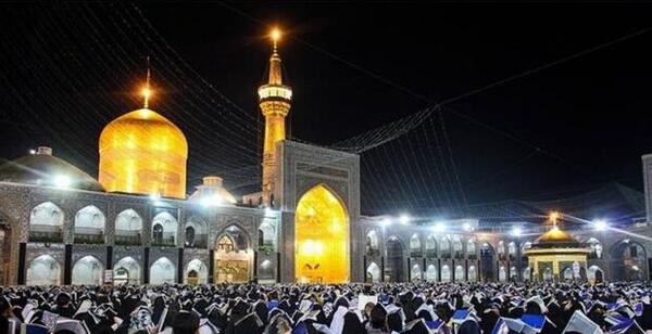 عکس حرم امام رضا در شب قدر