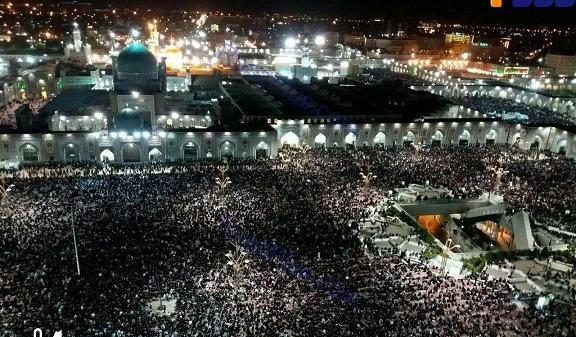عکس حرم امام رضا در شب قدر