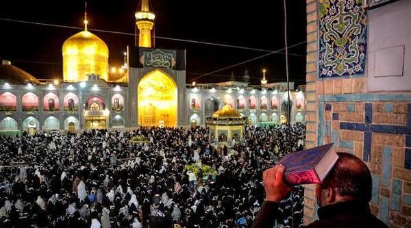 عکس حرم امام رضا در شب قدر