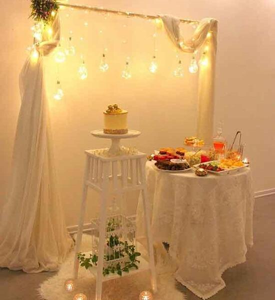 عکس تزیین میز تولد دخترانه ساده