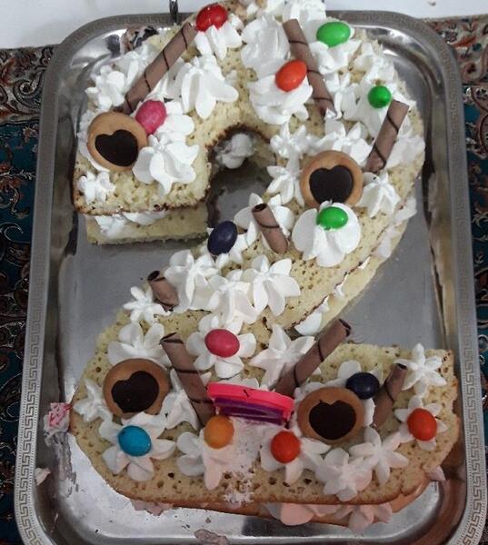 عکس کیک تولد دخترانه دوسالگی