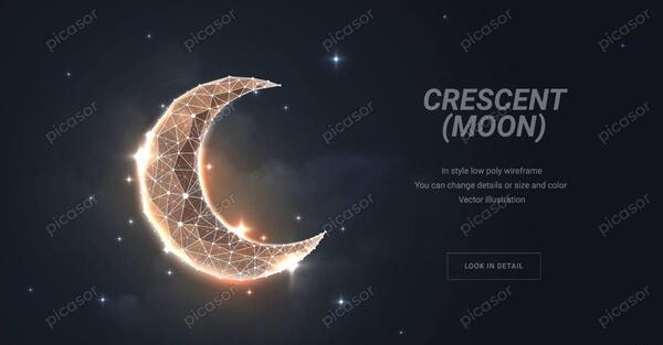 عکس تصویر زمینه ماه و ستاره