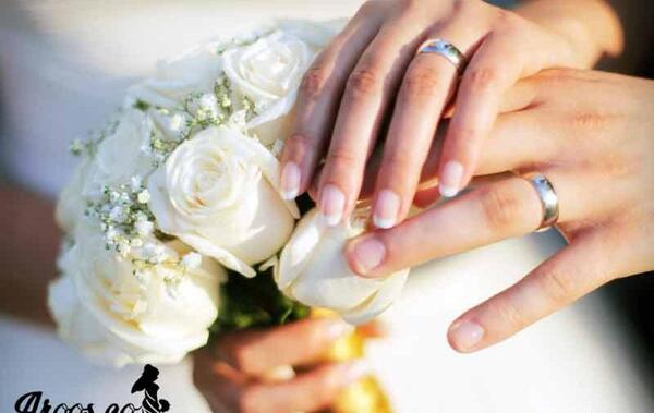 عکس از حلقه عروس و داماد