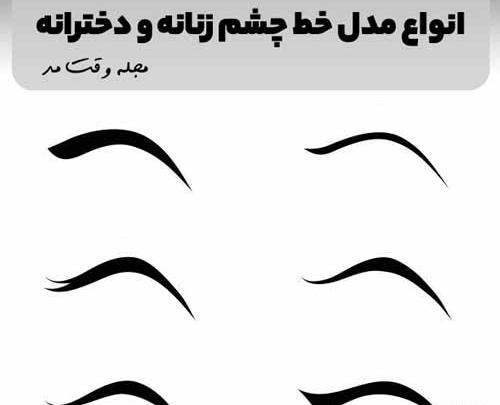 عکس خط چشم دخترانه رنگی