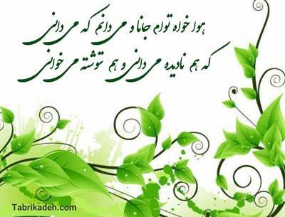 عکس اشعار عاشقانه حافظ
