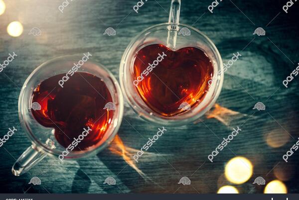عکس دو فنجان چای عاشقانه