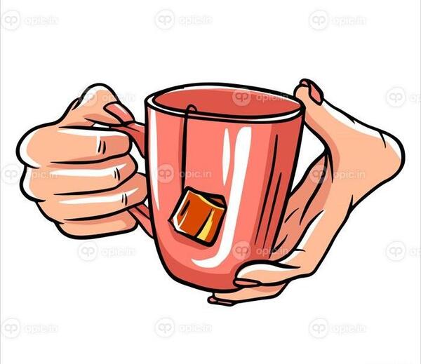 عکس فنجان چای نقاشی