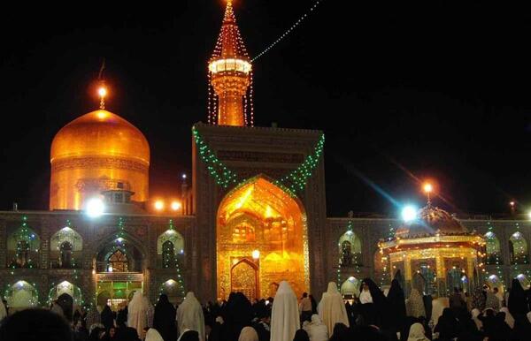 عکس نوشته خداحافظی با حرم امام رضا
