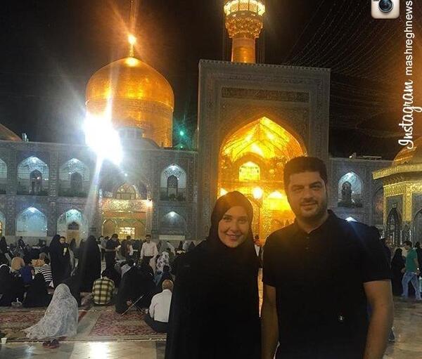 عکس نوشته خداحافظی با حرم امام رضا