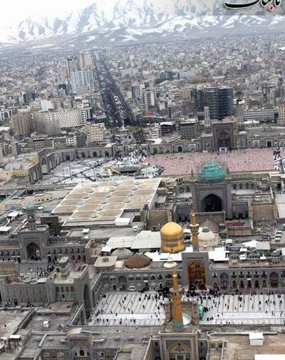 عکس از بالای حرم امام رضا