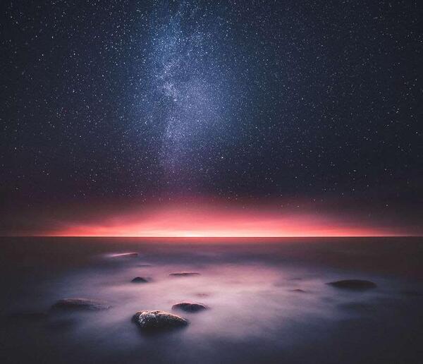 عکس آسمان شب پرستاره زیبا