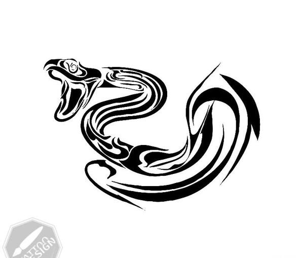 عکس تاتو مار ساده
