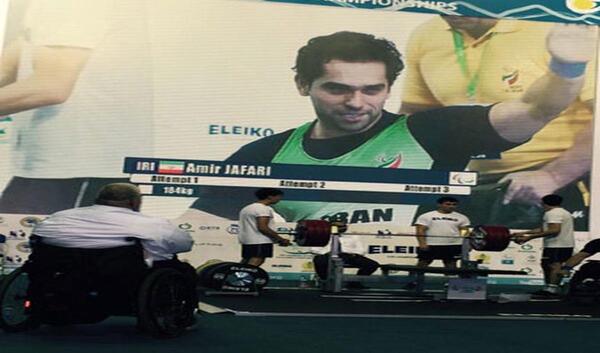 عکس امیر جعفری وزنه بردار