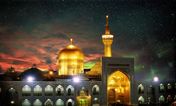 عکس حرم امام رضا با شعر