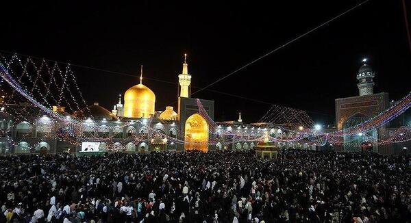 عکس حرم امام رضا در روز تولدش