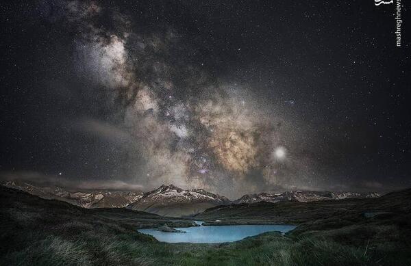 عکس اسمان پرستاره در شب