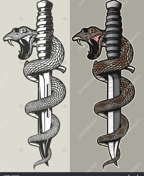 عکس تاتو مار کبرا
