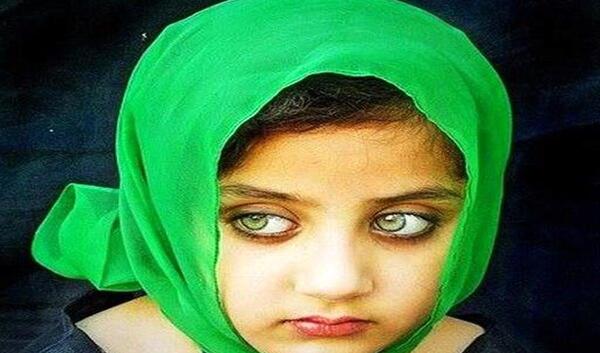 عکس دختر بچه چشم رنگی ایرانی