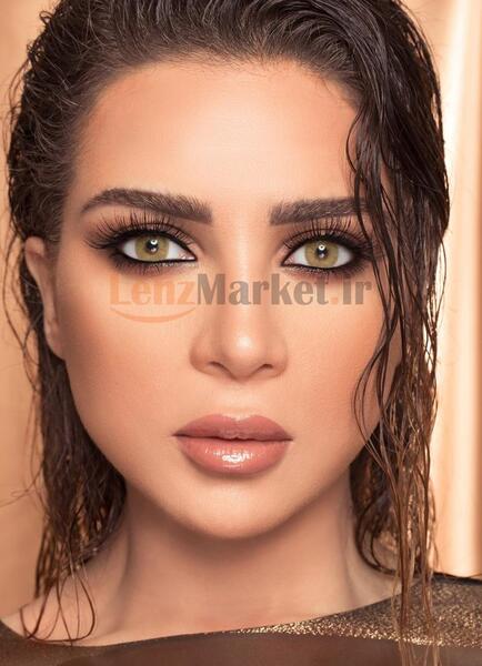 عکس لنز چشم سبز عسلی