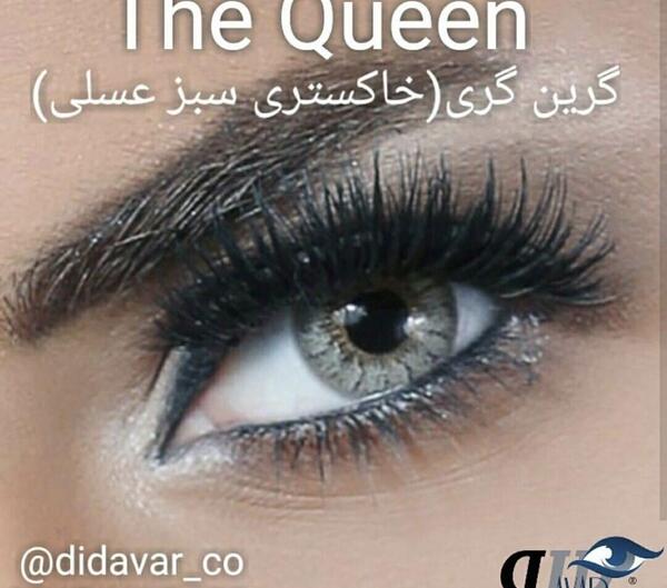 عکس لنز چشم سبز عسلی