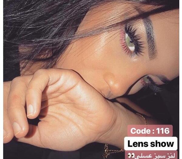 عکس لنز چشم سبز عسلی