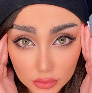 عکس لنز چشم سبز عسلی