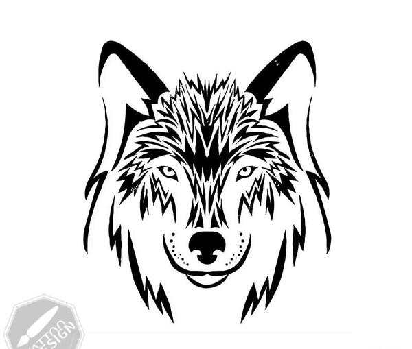 عکس گرگ برای تاتو روی دست