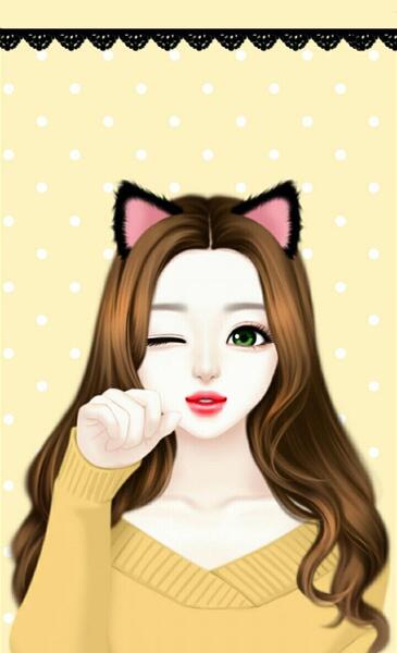 عکس دخترانه کارتونی برای تصویر زمینه
