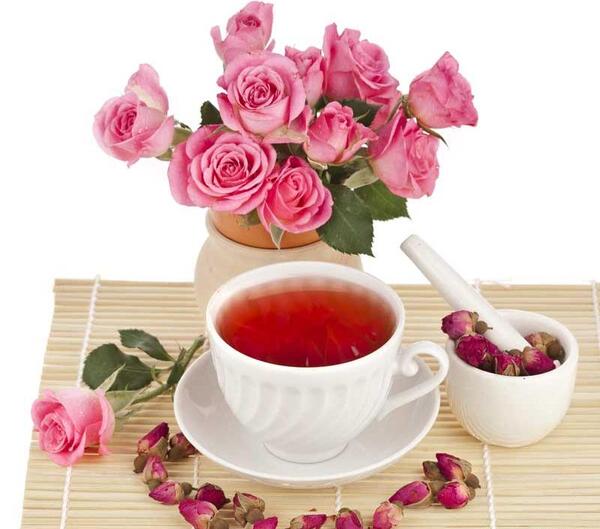 عکس فنجان چای و گل