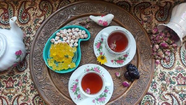عکس فنجان چای و گل