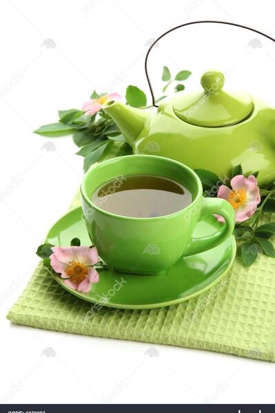 عکس فنجان چای و گل