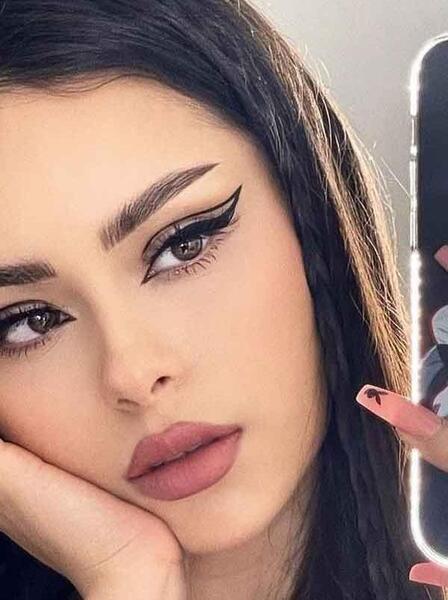 عکس چشم گربه ای بدون ارایش