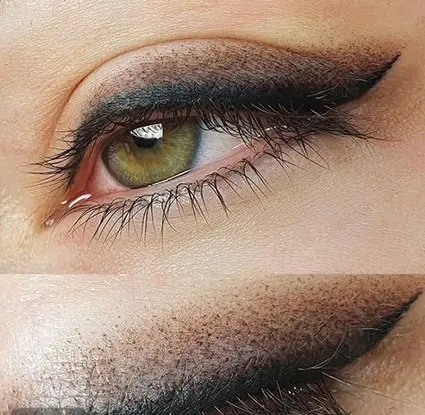 عکس تاتو خط چشم قبل و بعد