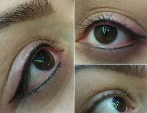 عکس تاتو خط چشم قبل و بعد