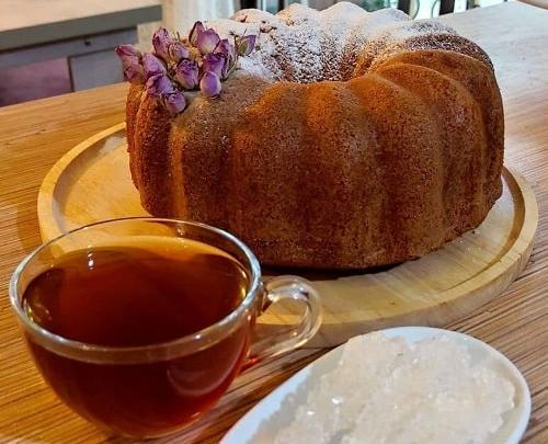 عکس چای و کیک خانگی