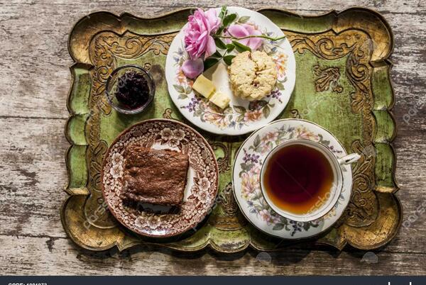 عکس چای و کیک خانگی
