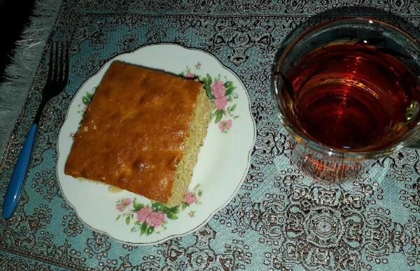 عکس چای و کیک خانگی