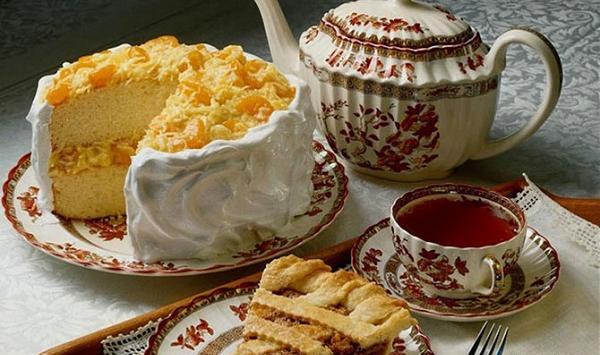 عکس چای دونفره با کیک