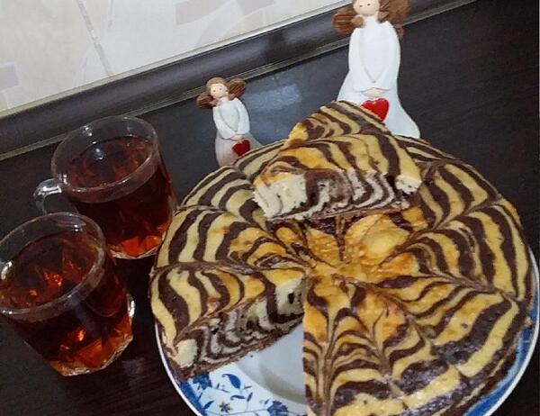 عکس چای دونفره با کیک