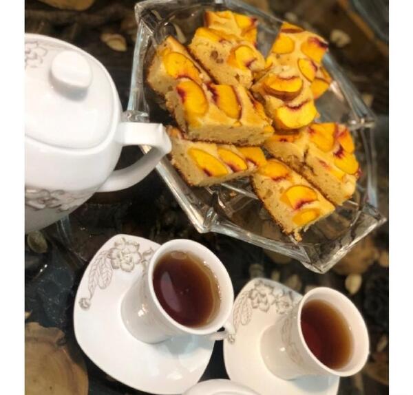 عکس چای دونفره با کیک