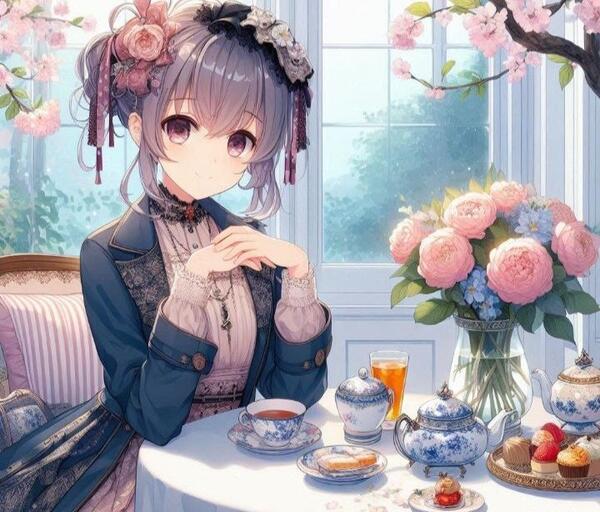 عکس پروفایل چای و گل