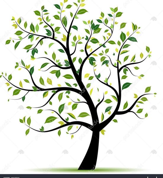 عکس درخت بهار نقاشی