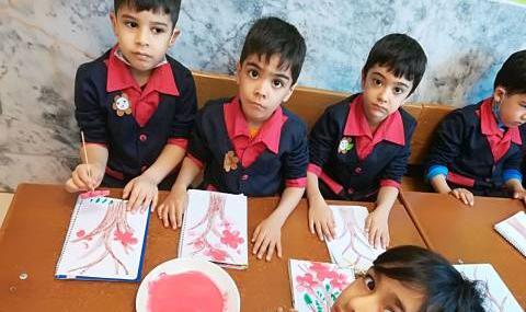 عکس درخت بهار نقاشی