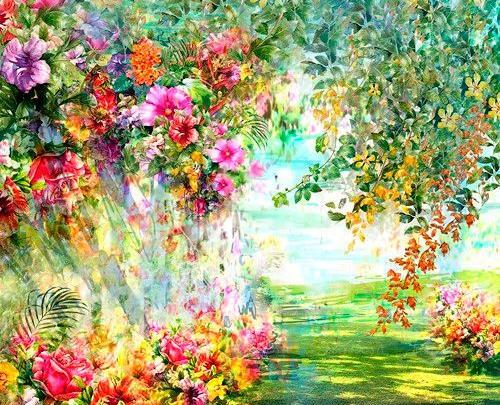 عکس درخت بهاری نقاشی
