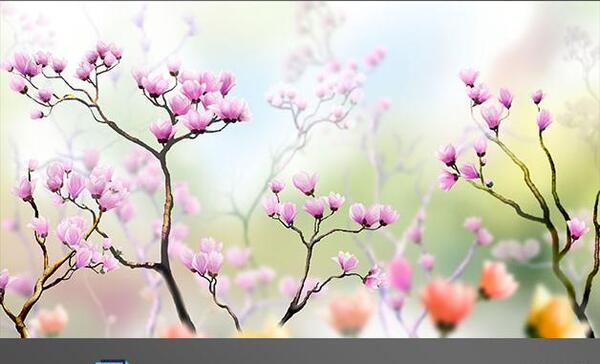 عکس درخت بهاری نقاشی