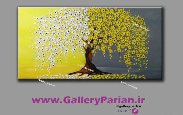 عکس درخت بهاری نقاشی