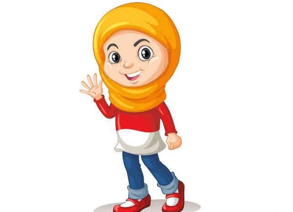 عکس دختر با حجاب کارتونی چادری